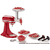 Der neue Kitchenaid 5KSMMGA Fleischwolf aus Metall in Aktion.