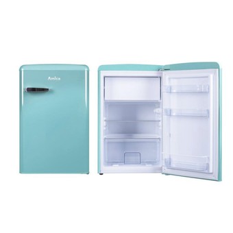 Amica KS 15612 T - 85 cm, Retro Design, Ice Blue, Rechtsanschlag