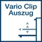 Den Vario Clip Auszug können Sie mit einem Click bequem anbringen oder abnehmen und so die gewünschte Backebene bestimmen.