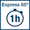 Wenn es mal wieder schnell gehen muss, ist unser Express 65° Programm genau die richtige Wahl für Sie, einfach das Programm starten und nach nur 1 Stunde das glänzend saubere Geschirr wieder entnehmen.